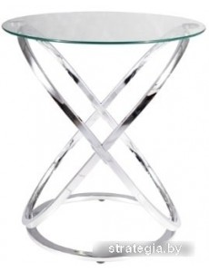 Журнальный столик Signal Eos C 52x52 (прозрачный/хром)