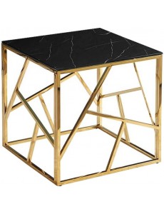 Журнальный столик Signal Escada B II ESCADABCZMAZL (эффект черного мрамора/золотой)