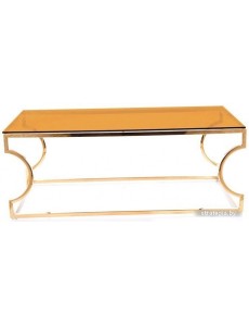 Журнальный столик Signal Kenzo A (дымчатый янтарь/золотой)