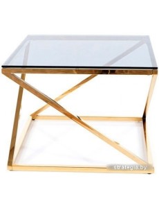 Журнальный столик Signal Liam (дымчатый/золотой)
