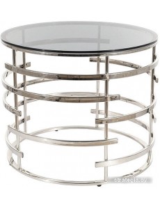 Журнальный столик Signal LIVIA (дымчатый/серебряный)