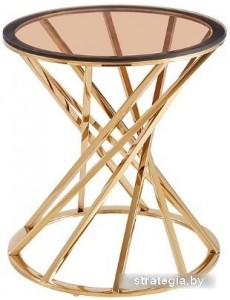 Журнальный столик Signal Ottavia B OTTAVIABCTZL (дымчатый янтарь/золотой)
