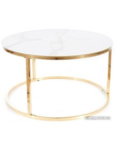 Журнальный столик Signal Sabine (эффект белого мрамора/золотой)