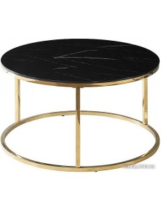 Журнальный столик Signal Sabine SABINECZMAZL (эффект черного мрамора/золотой)