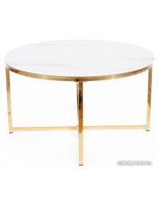 Журнальный столик Signal Salma (эффект белого мрамора/золотой)