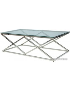 Журнальный столик Signal Zegna A (прозрачный/хром)