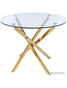 Кухонный стол Signal Agis AGISZL90 (прозрачный/золотой, d90)