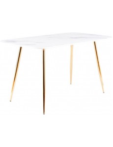 Кухонный стол Signal Ceres 140x80 (белый/золотой)