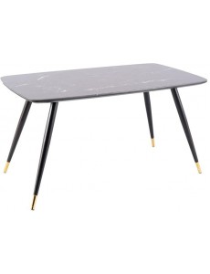 Кухонный стол Signal Cyryl I 140x80 (черный/золотой)