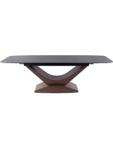 Кухонный стол Signal Dolce Ceramic DOLCESZOR180 (эффект серого мрамора/орех)