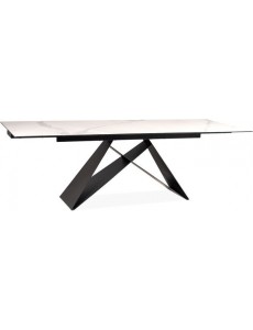 Кухонный стол Signal Westin iii ceramic WESTINIIIBC180 (белый мрамор/черный)