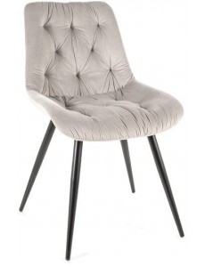 Стул Signal Praga Velvet (bluvel 03 светло-серый/черный)