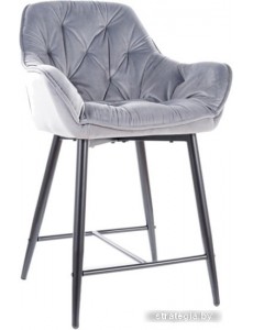 Стул с подлокотниками Signal Cherry H-2 Velvet (bluvel 14 серый/черный)