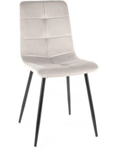 Стул Signal Ivo Velvet (bluvel 03 светло-серый/черный)