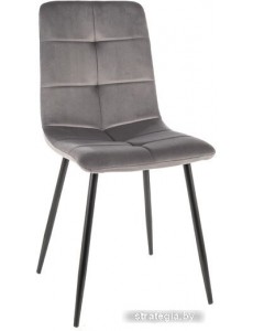 Стул Signal Ivo Velvet (bluvel 14 серый/черный)