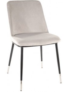 Стул Signal Jill Velvet (bluvel 03 светло-серый/черный/хром)