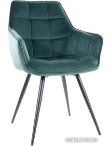 Стул с подлокотниками Signal Lilia Velvet (bluvel 78 зеленый/черный)