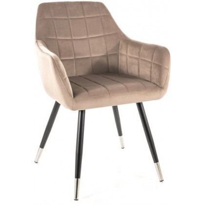 Signal Nuxe Velvet (bluvel 40 темно-бежевый/черный/хром)