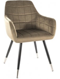 Стул Signal Nuxe Velvet (bluvel 77 оливковый/черный/хром)