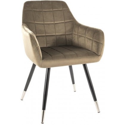 Стул Signal Nuxe Velvet (bluvel 77 оливковый/черный/хром)