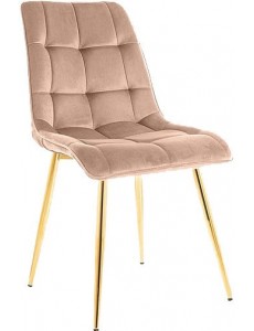 Стул Signal Chic Velvet (bluvel 28 бежевый/золотой)