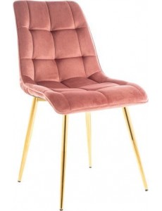 Стул Signal Chic Velvet Bluvel 52 (античный розовый/золотой)
