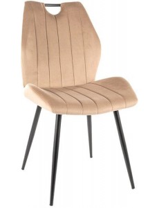 Стул Signal Arco Velvet (bluvel 28 бежевый/черный)