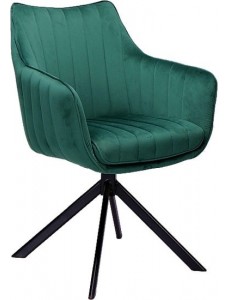 Стул с подлокотниками Signal Azalia Velvet (bluvel 78 зеленый/черный)