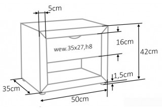 Тумба Signal ET-001 Velvet (bluvel 52 античный розовый)