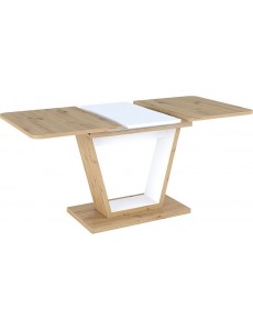 Кухонный стол Signal Nigel 120/160x80 (дуб артизан/белый матовый)