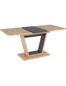 Кухонный стол Signal Nigel 120/160x80 (дуб вотан/коричневый)