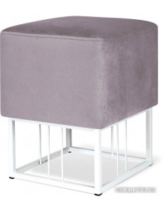 Пуфик Sheffilton SHT-B9 208957 (сиреневая орхидея/белый муар)