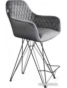 Стул с подлокотниками Sheffilton SHT-ST38/S66-1 (угольно-серый/черный муар)