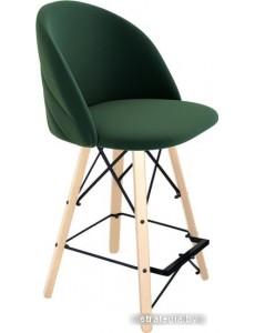 Стул Sheffilton SHT-ST35-2/S80-1 (лиственно-зеленый/прозрачный лак/черный)