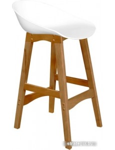 Табурет Sheffilton SHT-ST19/S65-1 (белый/светлый орех)