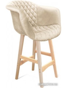 Стул с подлокотниками Sheffilton SHT-ST31-C2/S65-1 (кремовый/прозрачный лак)