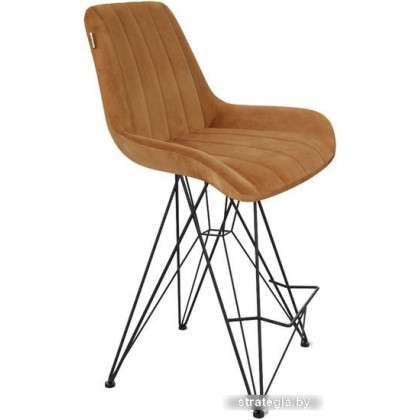 Стул Sheffilton SHT-ST37/S66-1 (горчичный/черный муар)