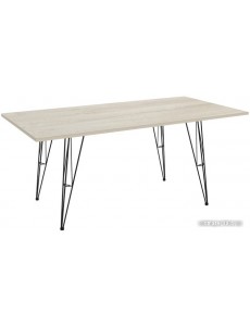 Кухонный стол Sheffilton SHT-TU10/120/80 (черный муар/дуб беленый)