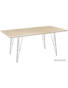 Кухонный стол Sheffilton SHT-TU10/120/80 (хром лак/дуб сонома светлый)