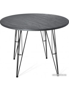 Кухонный стол Sheffilton SHT-TU10/TT 90 SHT-T228 (черный муар/каменный уголь)