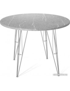 Кухонный стол Sheffilton SHT-TU10/TT 90 (хром лак/серый мрамор)