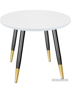 Кухонный стол Sheffilton SHT-TU14/80 (черный муар/золото/белоснежная шагрень)