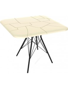 Кухонный стол Sheffilton SHT-TU2-1/TT30 83/83 (черный муар/бежевый ral1013)