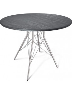 Кухонный стол Sheffilton SHT-TU2-1/ТТ 90 (хром лак/каменный уголь)