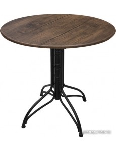 Кухонный стол Sheffilton SHT-TU25/80 МДФ (черный муар/палисандр)