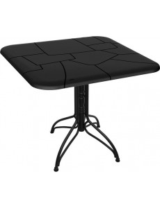 Кухонный стол Sheffilton SHT-TU25/TT30 83/83 (черный муар/черный)