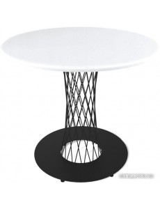 Кухонный стол Sheffilton SHT-TU3-1/80 МДФ (черный муар/белый)