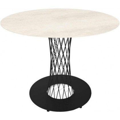 Кухонный стол Sheffilton SHT-TU3-1/TT21-6 90 (черный муар/песчаное облако)