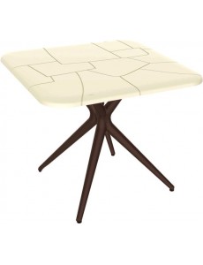 Кухонный стол Sheffilton SHT-TU30/TT30 83/83 бежевый/коричневый (бежевый/коричневый)