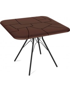 Кухонный стол Sheffilton Стол SHT-TU34-P/TT30 83/83 (черный муар/коричневый)